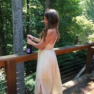 Lulu’s cream colored maxi dress